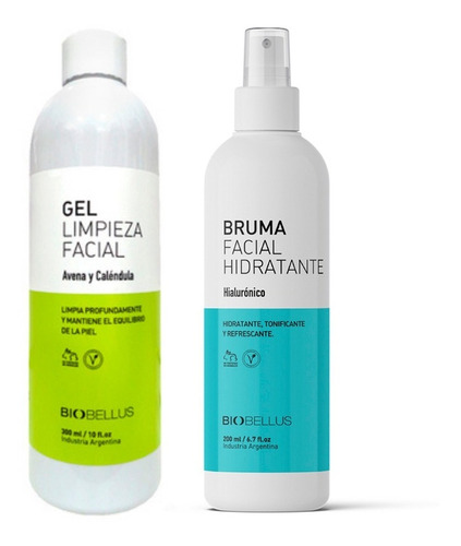 Gel De Limpieza Facial + Bruma Hidratante Facial Biobellus