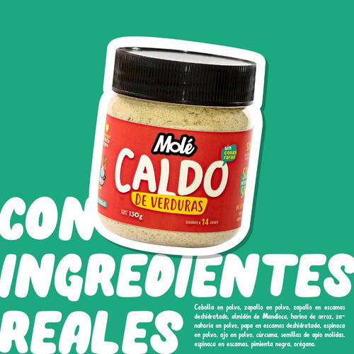 Imagen 4 de 5 de Caldo Mole - 100% Vegetal - Apto Veganos