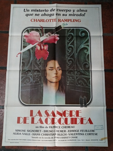 Antiguo Afiche De Cine La Sangre De La Orquídea 