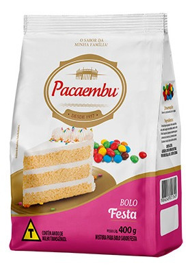 Imagem 1 de 1 de Mistura Para Bolo Pacaembu Sabor Festa 400 Gramas