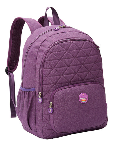 Mochila Kika Soft Costa Feminina Grande Escolar Faculdade Cor Preto