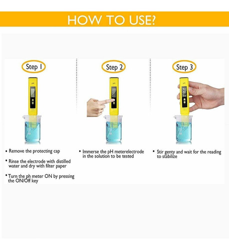 Imagen 5 de 6 de Medidor De Ph Digital Duvinin, Medidor De Ph De Agua Con Pre