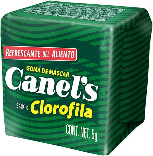 Pack 5 Cajas De Chicle Canel´s Celofan Clorofila Con 60 C/u