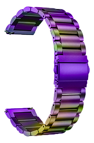 Correa Acero Inoxidable Para Smartwatch Chibear Mujer Zl02 Tornasol 2.2 Cm