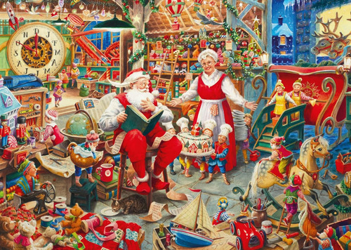 Rompecabezas Ravensburger Santa's Workshop De 1000 Piezas Pa