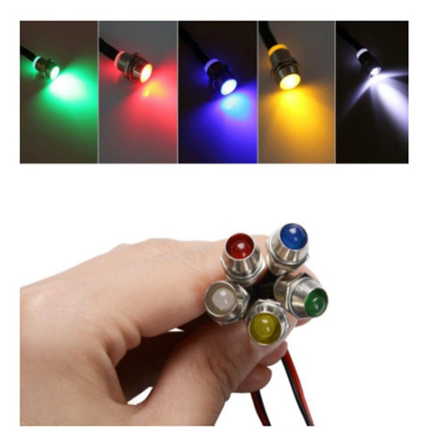 Lámpara De Lámpara Indicadora Led 10x 12v 10mm