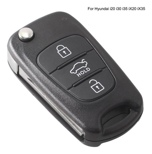 Funda De Llave Remota Plegable Con 3 Botones Para I20-fs