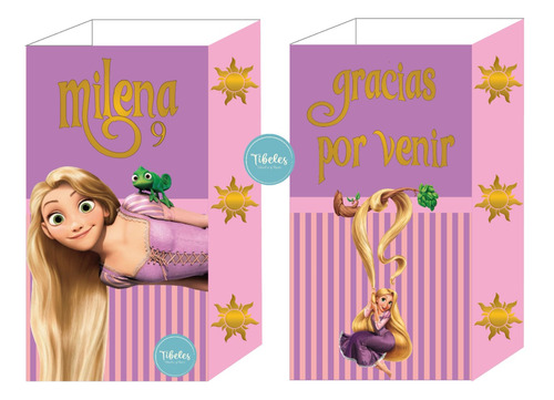 Bolsita Golosinera Personalizada Rapunzel  X10 Cumpleaños