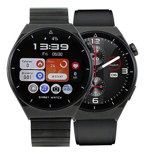 Smartwatch Reloj Mistral Smt-gt3-1b Doble Malla Color de la caja Negro