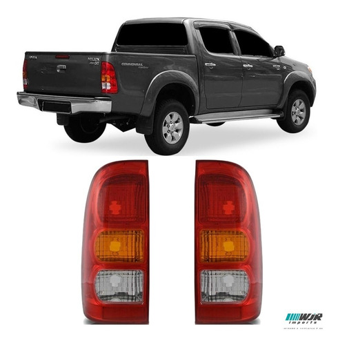 Imagem 1 de 5 de Par Lanterna Traseira Hilux 2005 2006 2007 2008 2009 2010 11