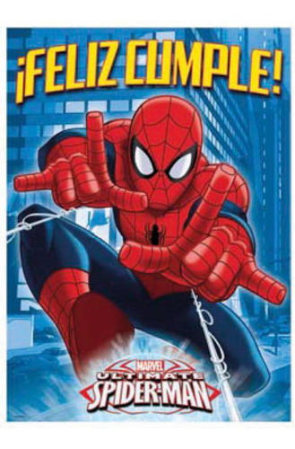 Afiche Spiderman Feliz Cumple