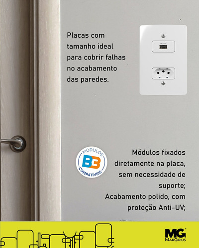 Kit 02 Conjunto Tomada 10a Bivolt 4x2 Renova Margirius