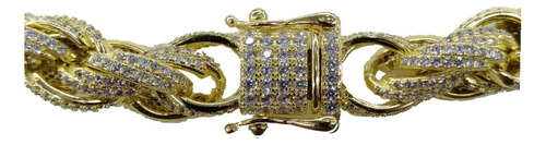 Pulsera Hombre Torzal Diama1 Platabañooro24k Duodeluxejoyas®