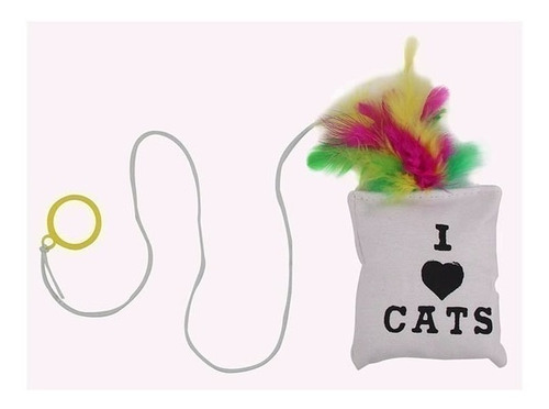 Brinquedo Para Gatos Almofada Com Penas E Catnip = Pet 345