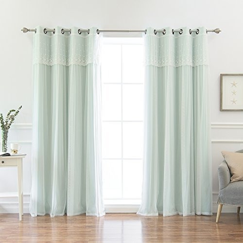 Best Home Encaje De Tul Fashion Con Cortinas Transparentes A