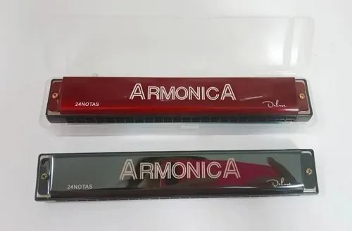 Armónica 24 Notas De Metal Con Estuche Faydi 2420 