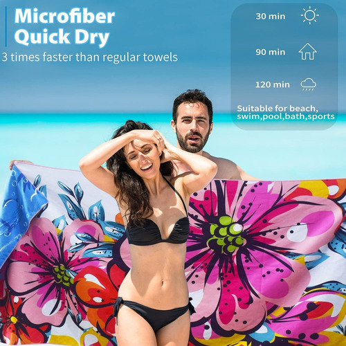 Zt Toalla De Playa Ligera De Microfibra 71x32 Toalla De