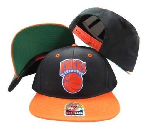 Gorra De Béisbol Hombre - New York Knicks Negro-naranja Old 