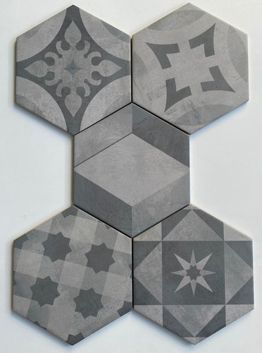 Hexagono Cifre Porcelanato Madelaine Decor 17,5x17,5