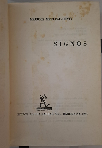 Signos - M. Merleau-ponty - Seix Barral (Usado)