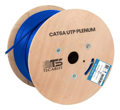 Cat6a Plenum (cmp), 1000 Pies, 23 Awg | 100% Cobre Desnudo..