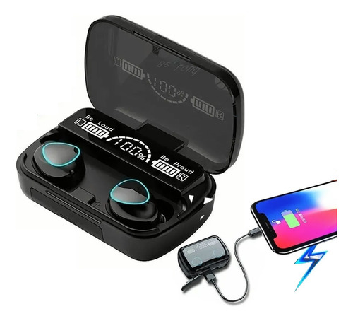 ` Audífonos In-ear Inalámbricos Bluetooth M10 Negro Color