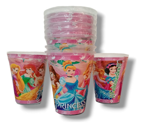 Plim Plim Kit Fiestas De Cumpleaños Cajas+vasos+platos 20p Princesas Disney Princesas Disney Princesas Disney