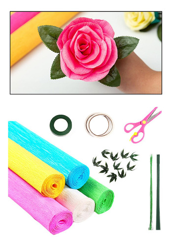 5 Rollos De Papel Crepé De 250cm X 50cm, Envoltura Estilo B
