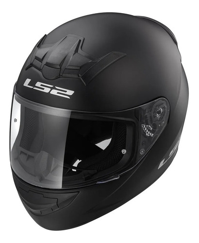 Imagen 3 de 7 de Casco Integral Moto Ls2 352 Rookie Solid Negro Mate