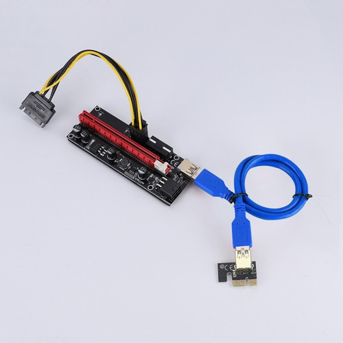 Imagem 4 de 10 de Extensor Placa Video Pci-e 1x 16x Usb 3.0 Fonte Atx Sata Pc
