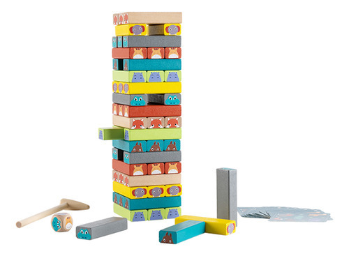 Jenga De Animalitos Phoohi Madera Ik0251