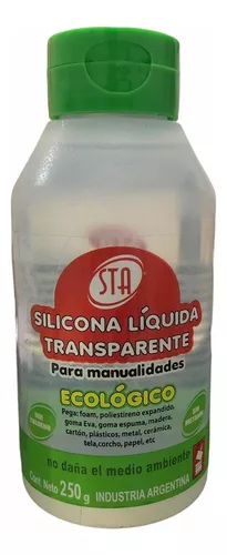 Silicona Liquida Transparente Sta 250 GrsPegamento Líquido STA SILICONA  LIQUIDA color transparente de 250g no tóxico