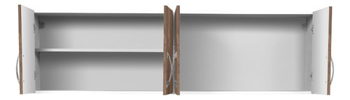 Alacena 140 Cm 4 Puertas Estantes Mueble Cocina Melamina Color Nebraska