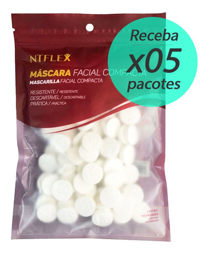 Imagem 1 de 7 de Máscara Desidratada Estética Limpeza De Pele 500un 5 Pacotes