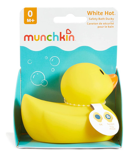 Munchkin White Hot Safety Bath Ducky Toy, Amarillo