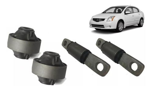 Kit Bucha Bandeja Balança Nissan Sentra 2.0 2007/2013 - 4 Pç