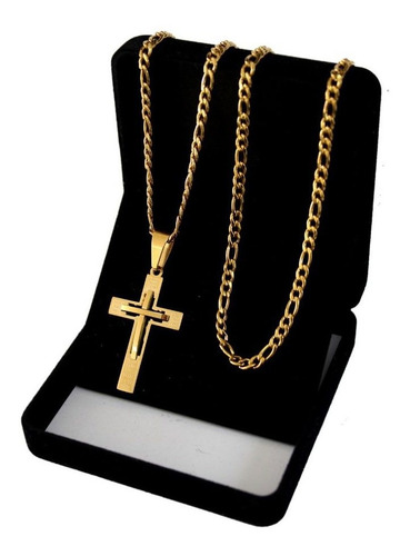 Imagem 3 de 4 de Corrente Cordão Banho De Ouro 18k Masculina Com Pingente Top
