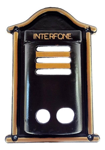 Protetor Interfone Caixa De Polipropileno Ouro 21x14x6cm
