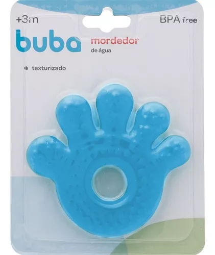 Mordedor para Bebê Buba Gelado com Água Mãozinha Azul