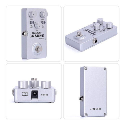 Coolmusic C-di01 Insane Distortion Pedal De Distorsión De . Color Blanco