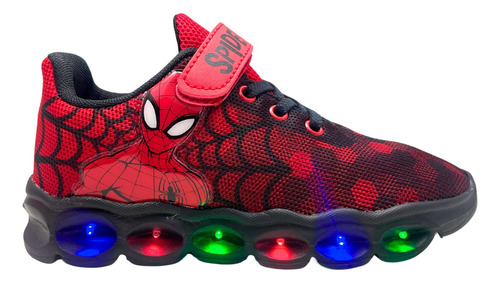 Zapatillas Marvel Spiderman Con Luces Art. 2602 Del 24 Al 33