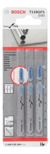 Hoja Caladora Acero Inoxidable Bosch T118gfs X3