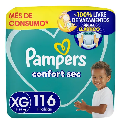 Fralda Pampers Confort Sec Tamanho XG 116 Unidades
