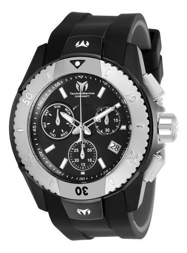 Reloj Technomarine Negro Hombre Color Del Bisel Plateado