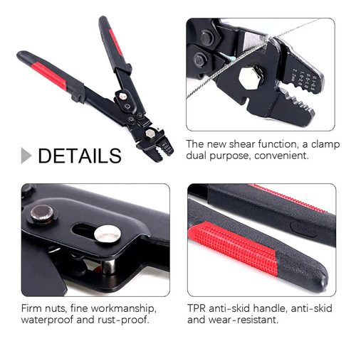 Alicates Crimpado Cuerda Con Casquillo Doble Barril-