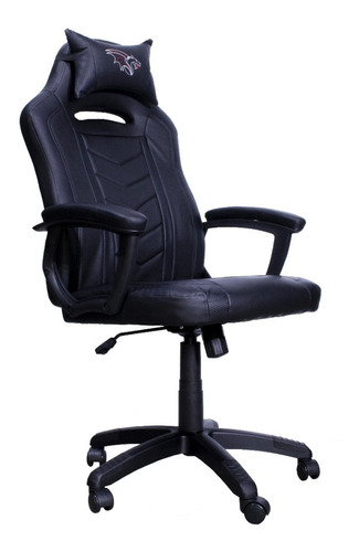 Silla de escritorio Seats And Stools Fire gamer ergonómica  negra con tapizado de cuero sintético