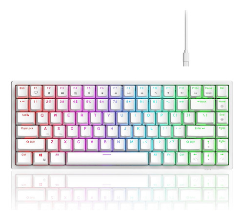 Rk Royal Kludge Rk84 Wired Rgb 75% Hot Mechanical Keyboard,