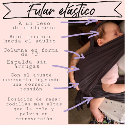 Yo Te Abrazo® Portabebé Fular Elástico De Algodón Marino