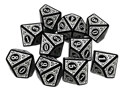 4 X 10 Piezas De Dados De Acrílico D10 Dados De Juego Para