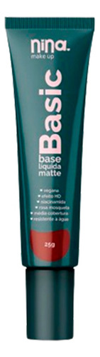 Base de maquiagem líquida Nina Make up Base Liquifa Basic Líquido Base Liquida Basic tom 11